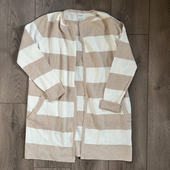 Reimagined by J Crew striped open front cardigan 100% cotton size XS - Picture 1 of 4